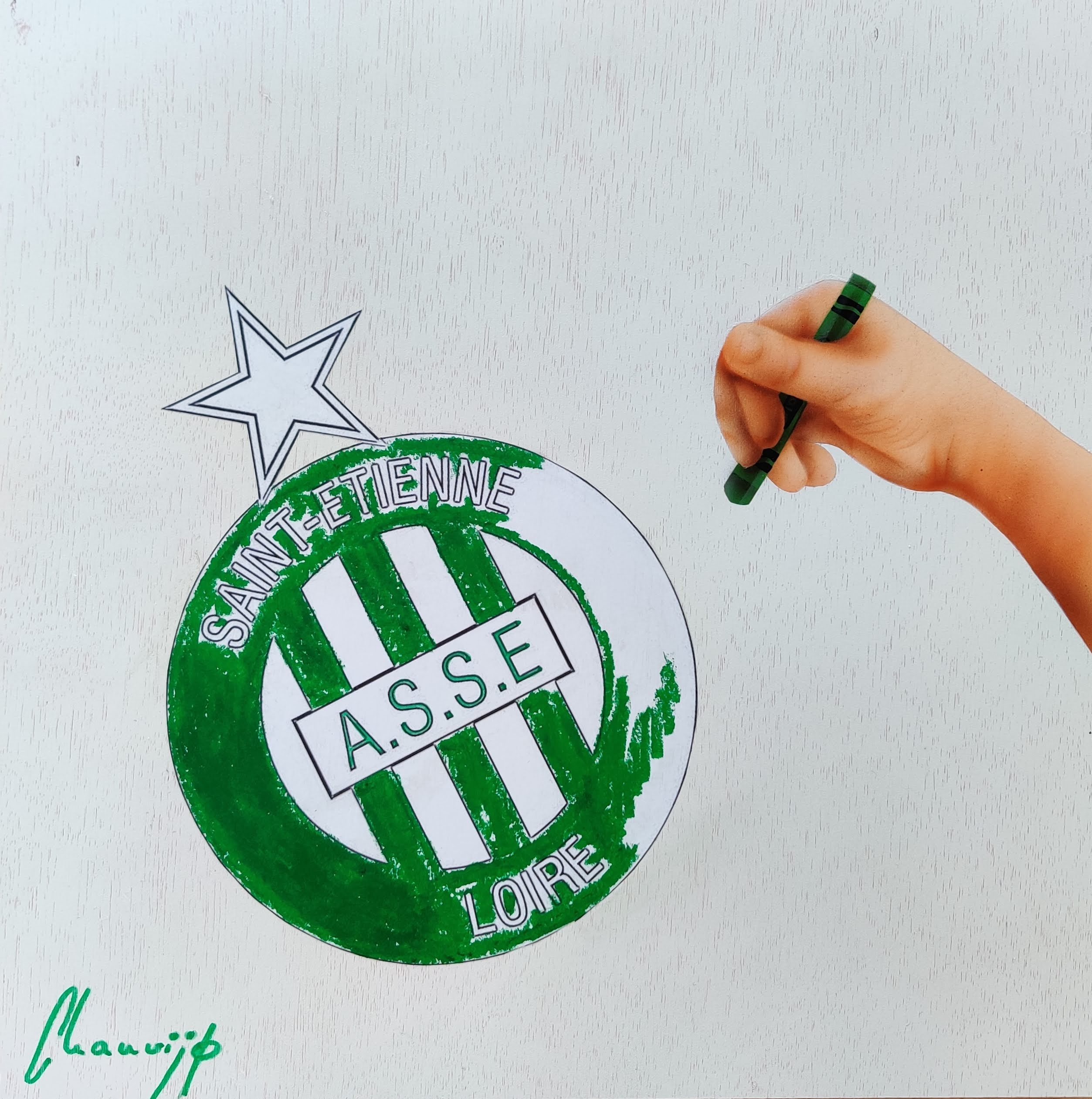 Coloriage d'un jeune fan